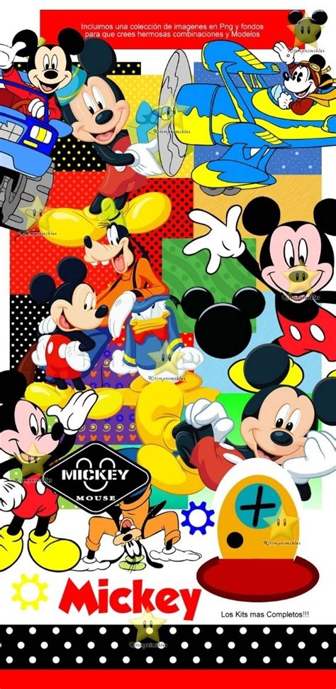 Kit Imprimible Mickey Mouse Colores Decoración Minnie P95 29 00 en