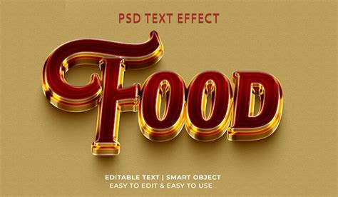 Premium Psd Food Editable Psd Text Effect