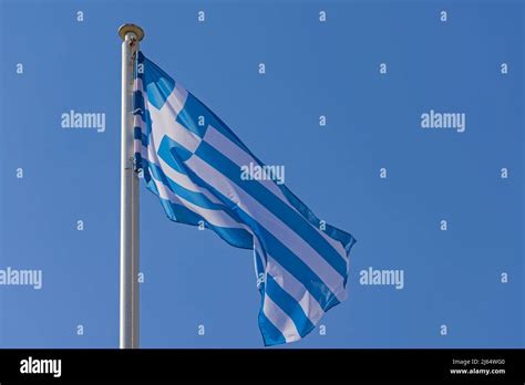 Blue and White National Flag of Greece Country Stock Photo - Alamy