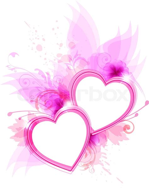 Pink Hearts Stock Vector Colourbox