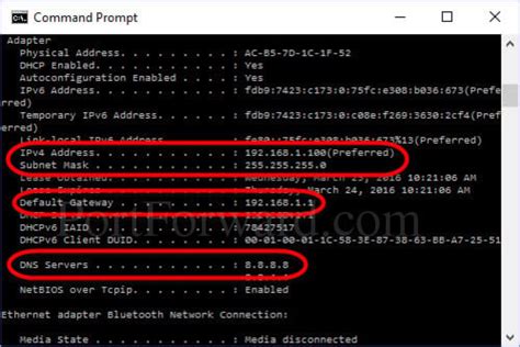 Setting a Static IP Address in Windows 10