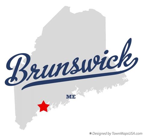 Map of Brunswick, ME, Maine