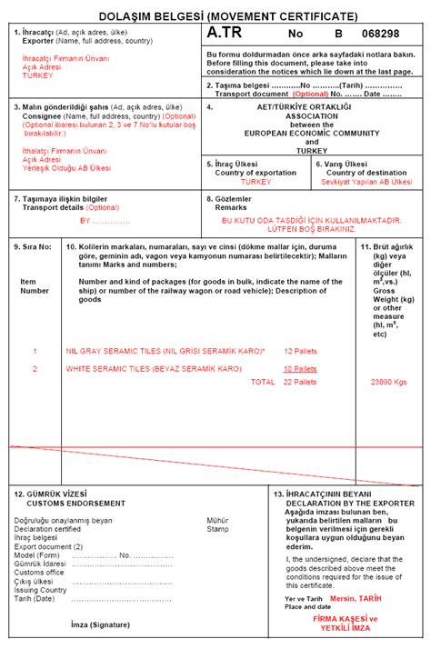 A TR Dolaşım Sertifikası Lojistik Dünyası