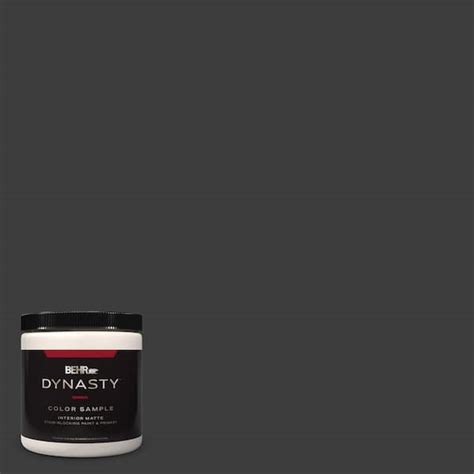 BEHR DYNASTY 8 Oz Black One Coat Hide Matte Stain Blocking Interior