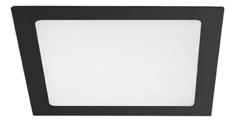 2 Pç Painel Plafon Led Emb Quadr Preto 18w 6500k Taschibra 110V 220V