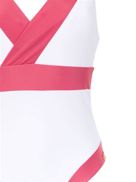 Brigitte Panelled Swimsuit Pink Farfetch