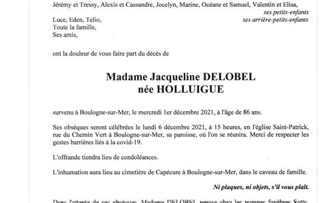 Madame Jacqueline Delobel Pompes Fun Bres Toupet Sotty