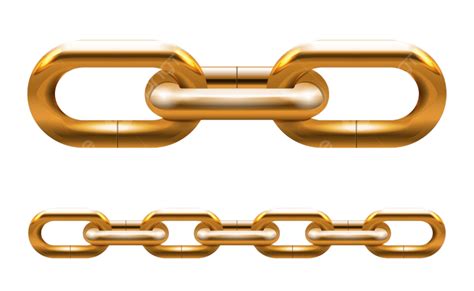 Chain Link Vector Png Images Golden Metal Chain Links Vector