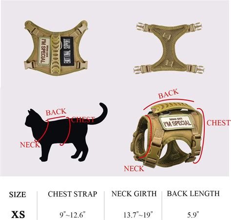 Tactical Cat Harness Escape Proof Soft Mesh Pet Vest For Large Cats