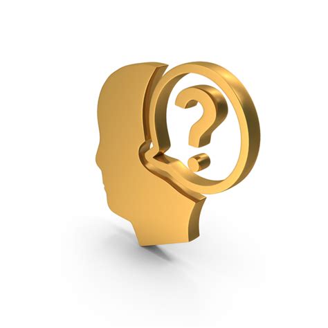 Gold Man Thinking With Question Mark Symbol Png Images Psds For