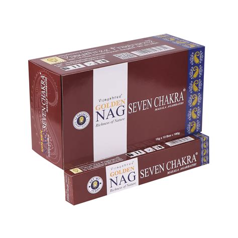 Selling Fast Golden Seven Chakra Incense Vijayshree The Indian