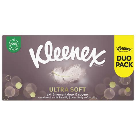 Mouchoirs Boîte Ultra Soft KLEENEX le lot de 2x64 à Prix Carrefour