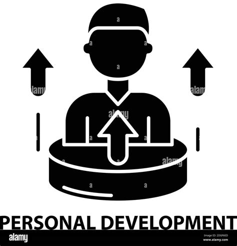 Personal Development Icon Black Vector Sign With Editable Strokes