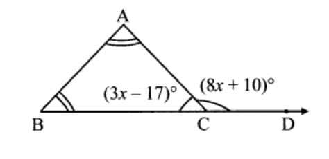 ACD Is An Exterior Angle Of Triangle Mathrm ABC The Measures