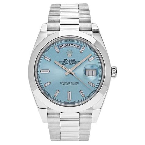 Rolex Day Date 40 White Gold Blue Dial 228239 For Sale At 1stDibs