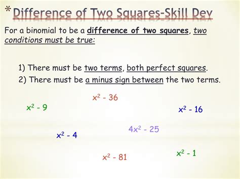 Ppt Factoring Differences Of Two Squares In Algebra Powerpoint Presentation Id 9100016