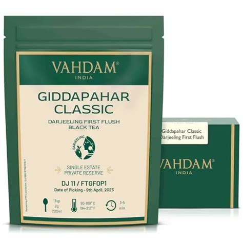 VAHDAM INDIA GIDDAPAHAR Classic Darjeeling First Flush 100 G Loose Tea