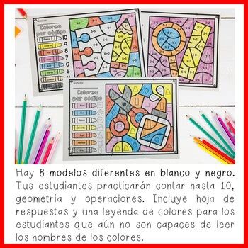 Math Activities In Spanish Hojas De Trabajo Matem Ticas By Ms Herraiz