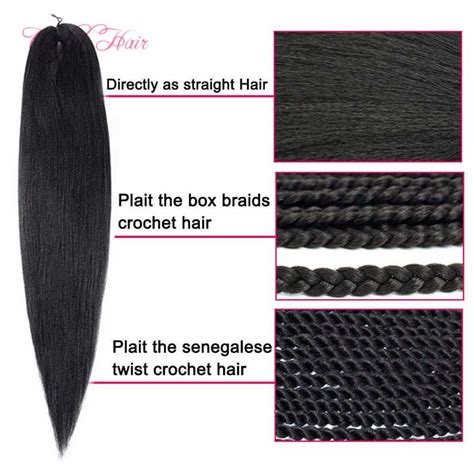 6 Pack Yaki Jumbo Pre Stroke Ez Braids For Easy Synthetic Colored Hair Extensions 24 Inch Low