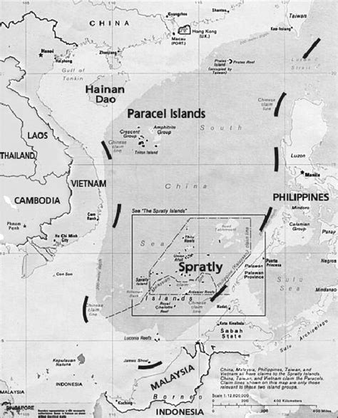 chinas official  dashed lines   south china sea