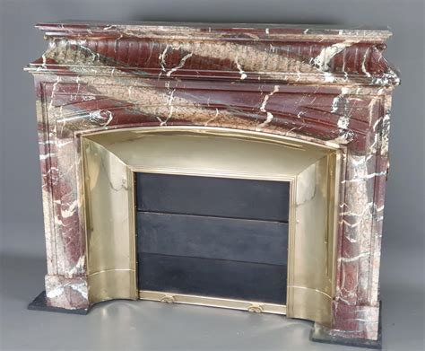 Important Louis Xiv Fireplace With Acroterion In Campan Grand Mélange Marble For Sale At 1stdibs