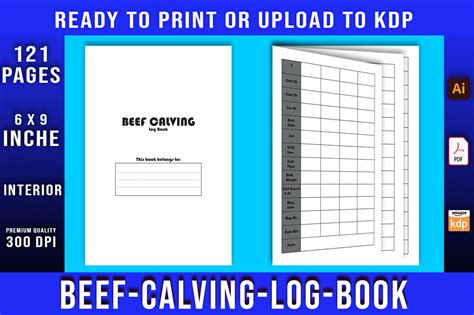 Beef Calving Log Book Graphic By Themasruful Creative Fabrica