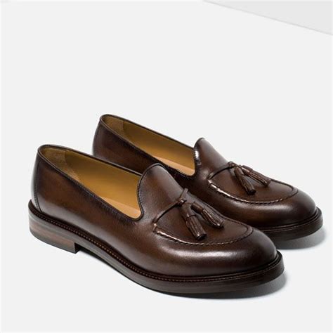 Image 3 Of LEATHER LOAFERS WITH TASSELS From Zara Dress Shoes Men