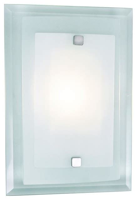 One Light Polished Chrome Clear Wall Plate Frosted Cover Glass Wall Liight Transitional Wall