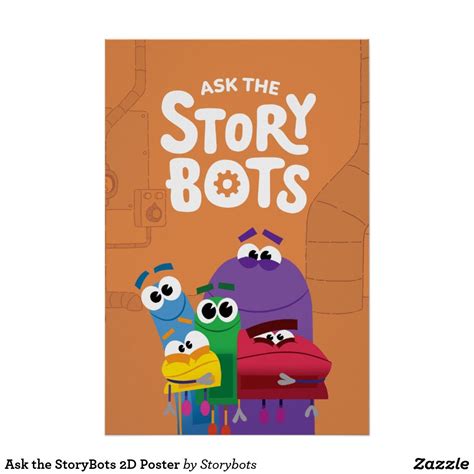 Ask the StoryBots 2D Poster Ask The Storybots, Story Bots, Nursery Poster, Baby Wall Art, Room ...