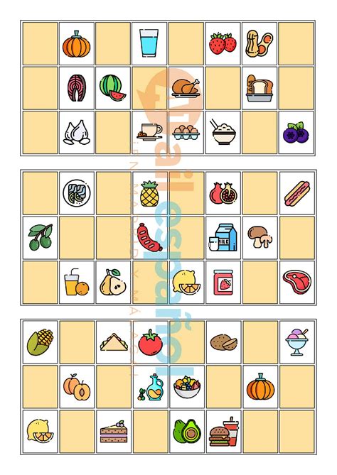 Bingo Ele Para Jugar Con El Vocabulario De Los Alimentos Ail M Laga