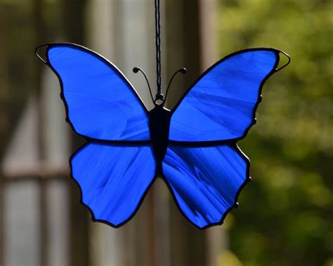 Stained Glass Butterfly Window Hanging Tiffany Style Butterfly Suncatcher Clients