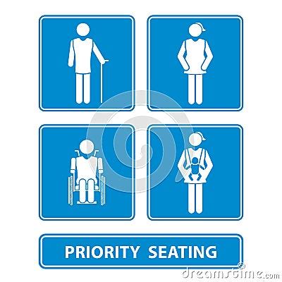 Priority Seating Sign Royalty Free Illustration Cartoondealer