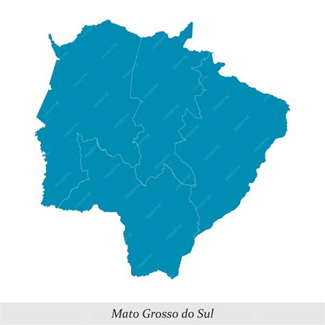 Mapa De Mato Grosso Do Sul é Um Estado Do Brasil Com Mesorregiões