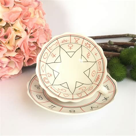 Tea Leaf Reading Cup And Saucer Set Fortune Telling Divination Etsy