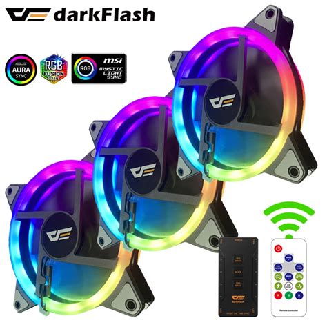 Darkflash Dr Pro Pc Computer Case Fan Rgb Aura Sync Adjust Led Mm