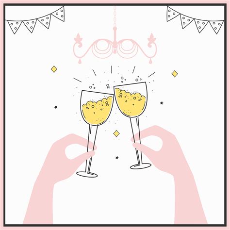 Champagne Toast Vector 261472 Vector Art at Vecteezy