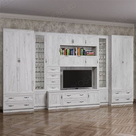 Стенка 2/1 - цена 110 300 руб. цвет дуб крафт белый