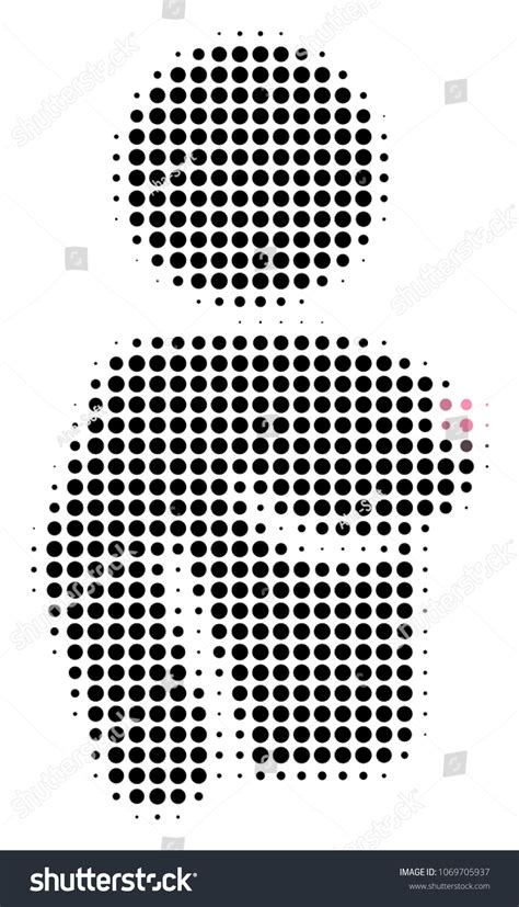 Naked Woman Halftone Vector Pictogram Illustration Vector De Stock