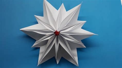 Origami Tutorial How To Fold An Easy Origami Christmas Star Youtube