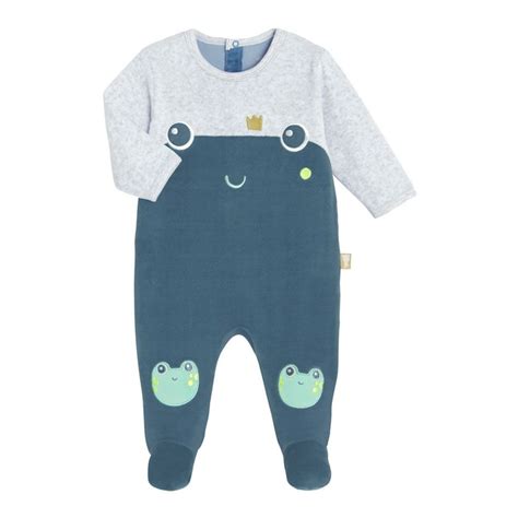 Pyjama Velours Flip Flap Bleu Petit Beguin La Redoute