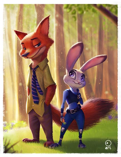 Zootopia Nick And Judy Fan Art By Artvstudio On Deviantart