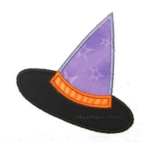 Instant Download Witch Hat Machine Embroidery Applique Design Etsy Machine Embroidery