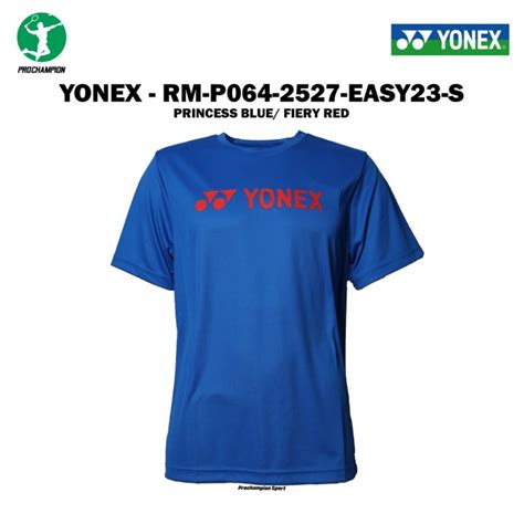 Jual Kaos Jersey Badminton Yonex Rm Easy Tee Princess Blue Fiery