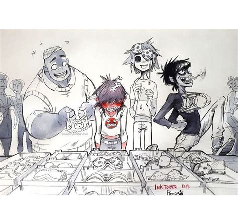 Pin de strawberry en анимкааа Arte de gorillaz Dibujos bonitos