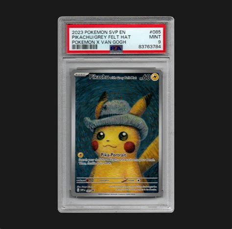 Pikachu With Grey Felt Hat Svp Psa Carte Pok Mon