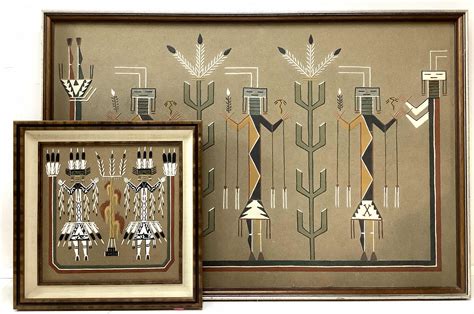 Lot 2pc Ja Begay Navajo Sand Paintings