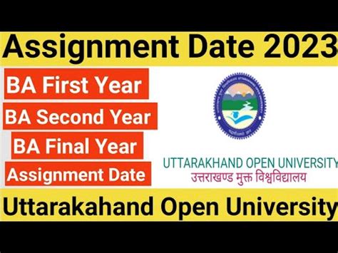 Uttarakhand Open University Assignment Date Uou Summer Session