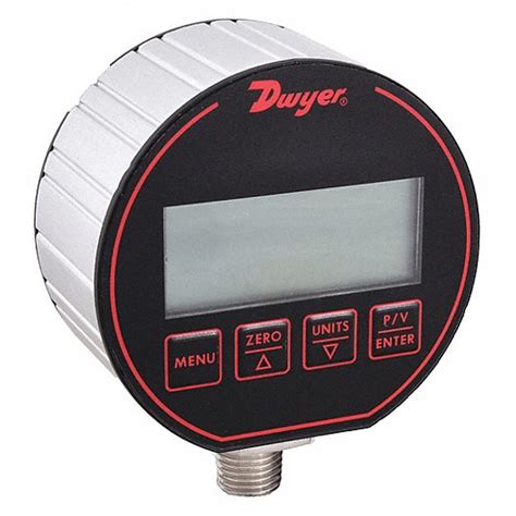 DWYER, 0 to 15 psi, 4 to 20mA DC, Digital Vacuum Gauge with Transmitter ...