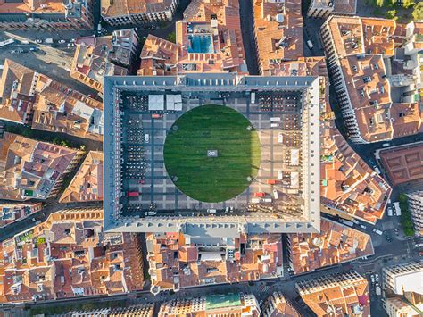 madrid's plaza mayor turned into a park for 4 days by artist SpY