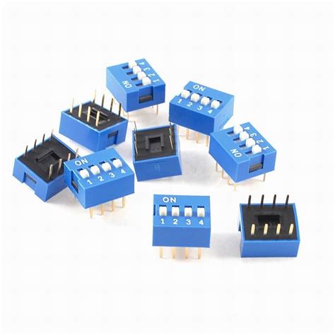 Ucland 10 Pieces Blue Double Row 8 Pin 4 Positions 2 54mm Pitch DIP